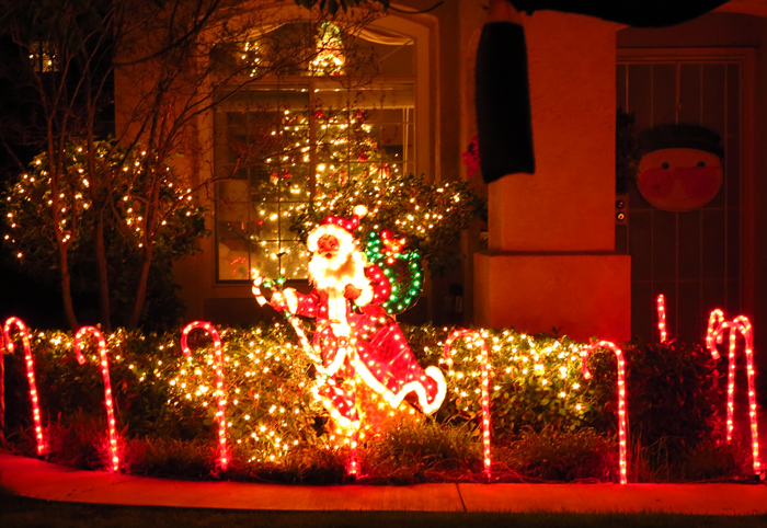 Wordpress weekly photo challenge: Let there be light - Santa Christmas lights