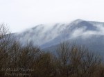 Rain clouds crawling over the hills in San Diego