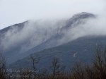 Low hanging clouds on San Diego hills