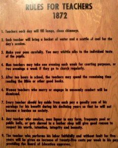 Wordpress weekly photo challenge: The sign says - rules for teachers in 1872