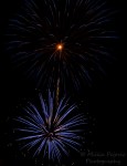 Fourth of July fireworks - blue fireworks